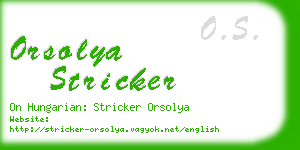 orsolya stricker business card